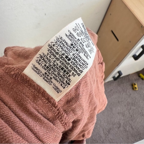 Free People Belted Rust Wide Leg Pant - Picture 7 of 8